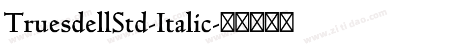 TruesdellStd-Italic字体转换