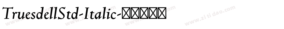TruesdellStd-Italic字体转换
