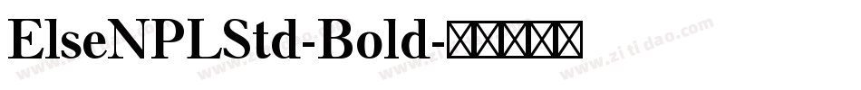 ElseNPLStd-Bold字体转换