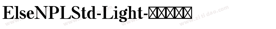 ElseNPLStd-Light字体转换