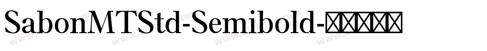 SabonMTStd-Semibold字体转换