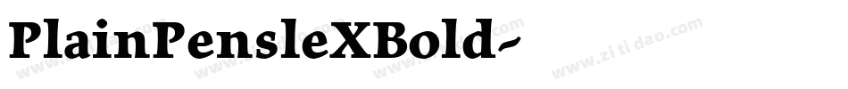 PlainPensleXBold字体转换