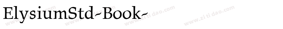 ElysiumStd-Book字体转换