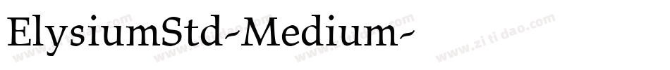 ElysiumStd-Medium字体转换