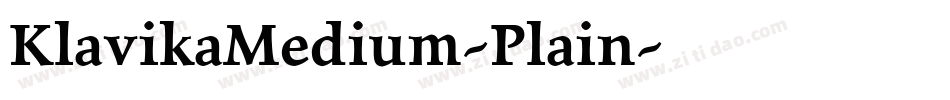 KlavikaMedium-Plain字体转换