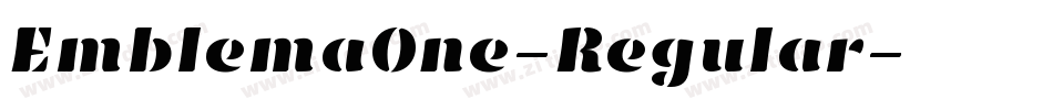 EmblemaOne-Regular字体转换