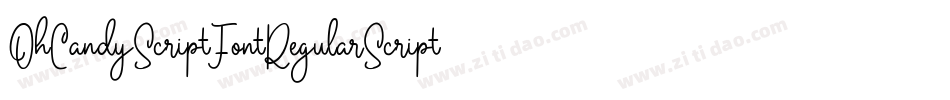 OhCandyScriptFontRegularScript-Wjrv字体转换