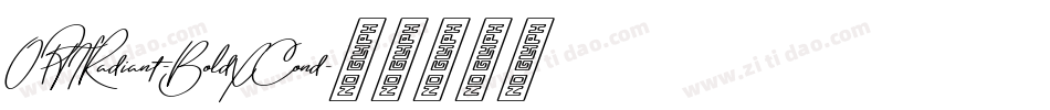 OPTIRadiant-BoldXCond字体转换