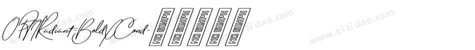 OPTIRadiant-BoldXCond字体转换