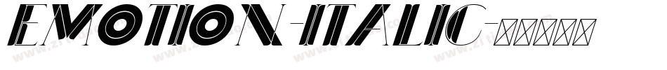 Emotion-Italic字体转换