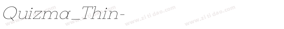 Quizma_Thin字体转换