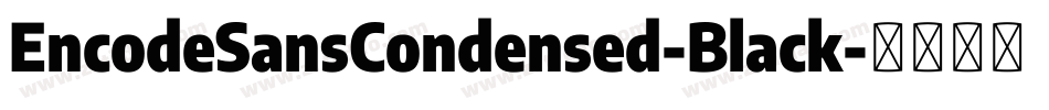 EncodeSansCondensed-Black字体转换
