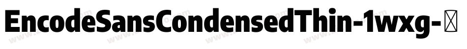 EncodeSansCondensedThin-1wxg字体转换