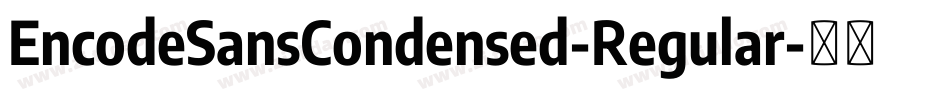 EncodeSansCondensed-Regular字体转换