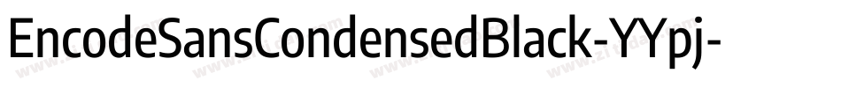 EncodeSansCondensedBlack-YYpj字体转换