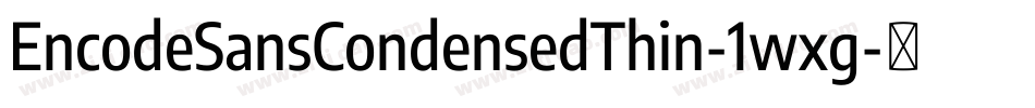 EncodeSansCondensedThin-1wxg字体转换