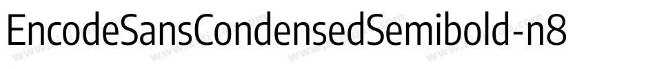 EncodeSansCondensedSemibold-n87P字体转换