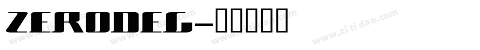 ZERODEG字体转换