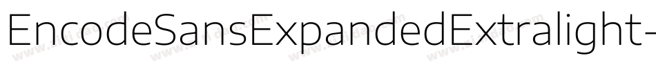 EncodeSansExpandedExtralight-YYpo字体转换