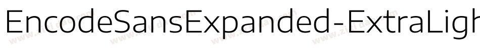 EncodeSansExpanded-ExtraLight字体转换