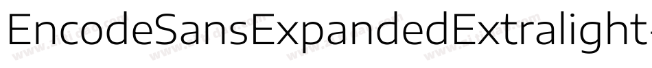 EncodeSansExpandedExtralight-YYpo字体转换