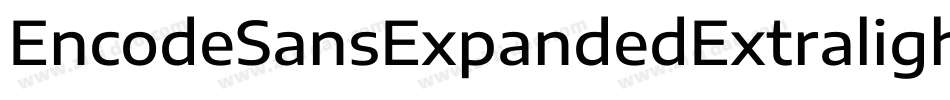 EncodeSansExpandedExtralight-YYpo字体转换