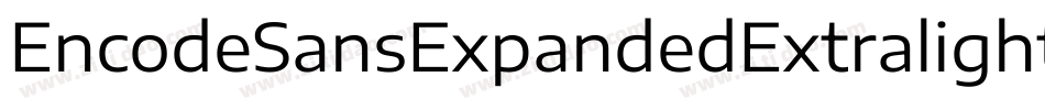 EncodeSansExpandedExtralight-YYpo字体转换