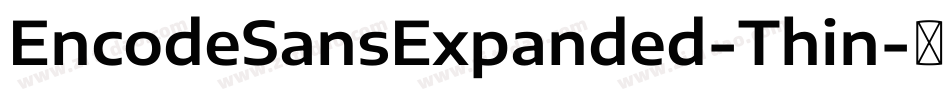 EncodeSansExpanded-Thin字体转换
