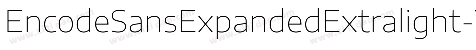 EncodeSansExpandedExtralight-YYpo字体转换