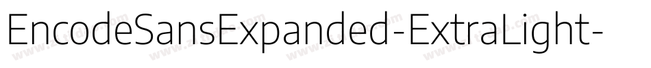 EncodeSansExpanded-ExtraLight字体转换