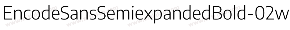 EncodeSansSemiexpandedBold-02wz字体转换