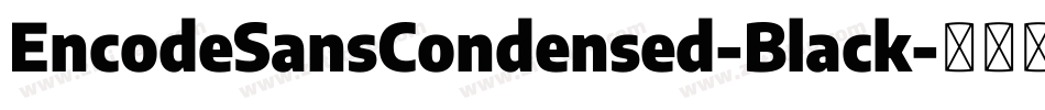 EncodeSansCondensed-Black字体转换