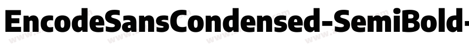 EncodeSansCondensed-SemiBold字体转换