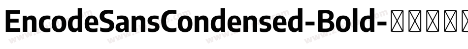 EncodeSansCondensed-Bold字体转换