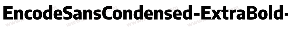 EncodeSansCondensed-ExtraBold字体转换