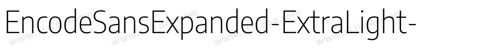 EncodeSansExpanded-ExtraLight字体转换