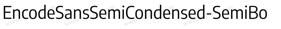 EncodeSansSemiCondensed-SemiBold字体转换