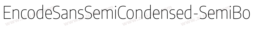 EncodeSansSemiCondensed-SemiBold字体转换
