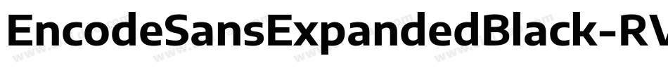 EncodeSansExpandedBlack-RVWW字体转换
