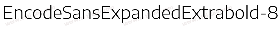 EncodeSansExpandedExtrabold-8EG0字体转换