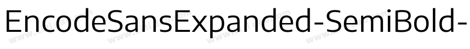 EncodeSansExpanded-SemiBold字体转换
