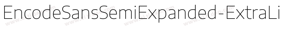 EncodeSansSemiExpanded-ExtraLight字体转换