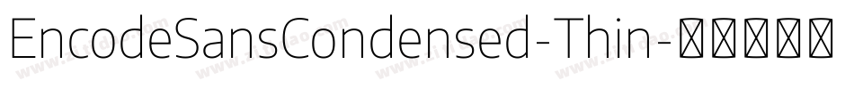 EncodeSansCondensed-Thin字体转换