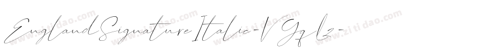 EnglandSignatureItalic-VGqLz字体转换