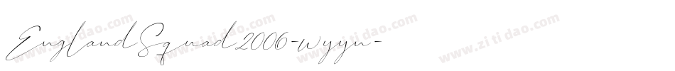 EnglandSquad2006-wyyn字体转换