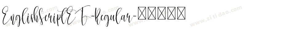 EnglishScriptEF-Regular字体转换