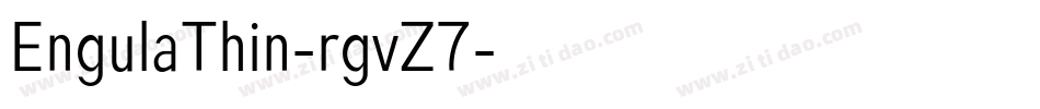 EngulaThin-rgvZ7字体转换