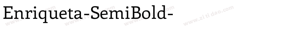 Enriqueta-SemiBold字体转换