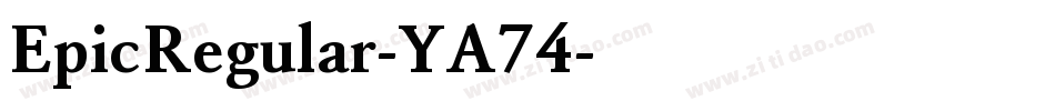 EpicRegular-YA74字体转换