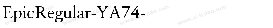 EpicRegular-YA74字体转换